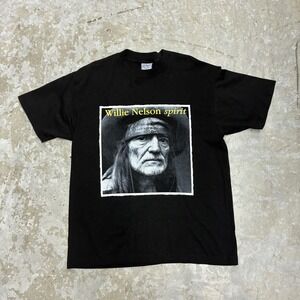 Vintage Willie Nelson Teatro Shirt Mens Large Black All Sport Double Sided USA